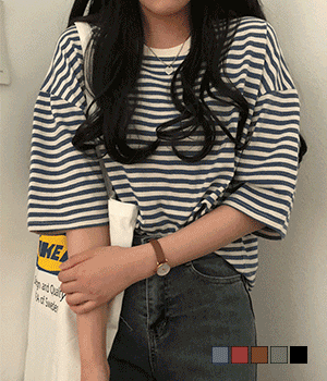[무료배송] 몽크 단가라 15수 탄탄 반팔 티셔츠